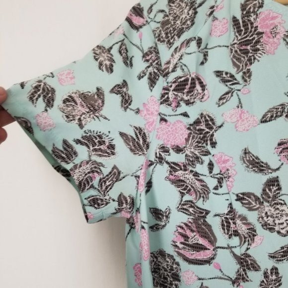 Lush Floral short sleeve mini flare dress size S (221) - Picture 6 of 8